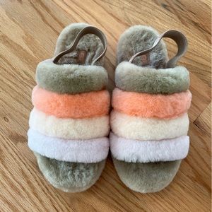 Fluff yea faux fur slingback sandals UGG
